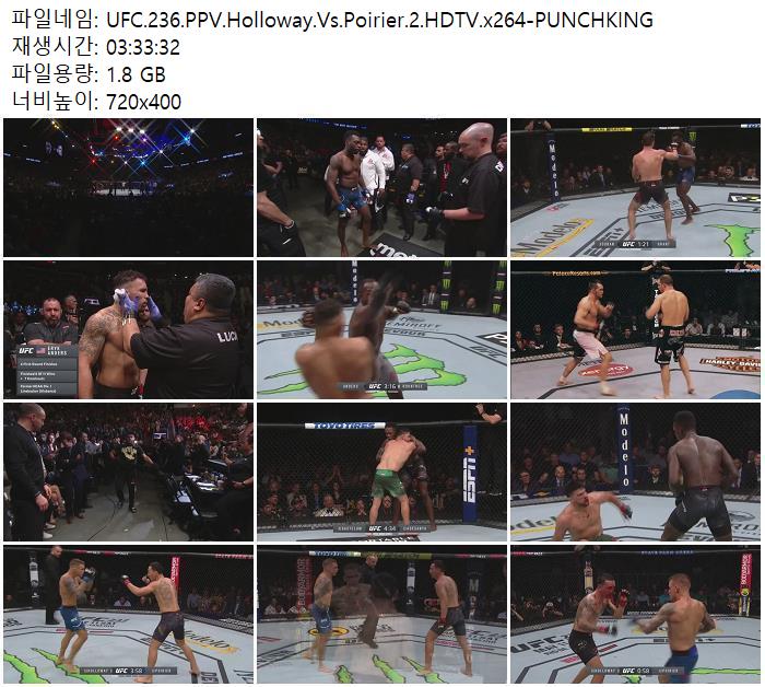 [현지생방송] UFC 236 할로웨이 vs 포이리에